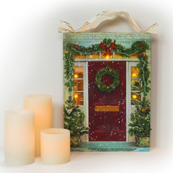 Weihnachten beleuchtet kleine Leinwand Wandkunst Zeichen Büro Weihnachten Idee Weihnachten home Deko Weihnachten Girlande Weihnachten Kaminsims Tischdekoration
