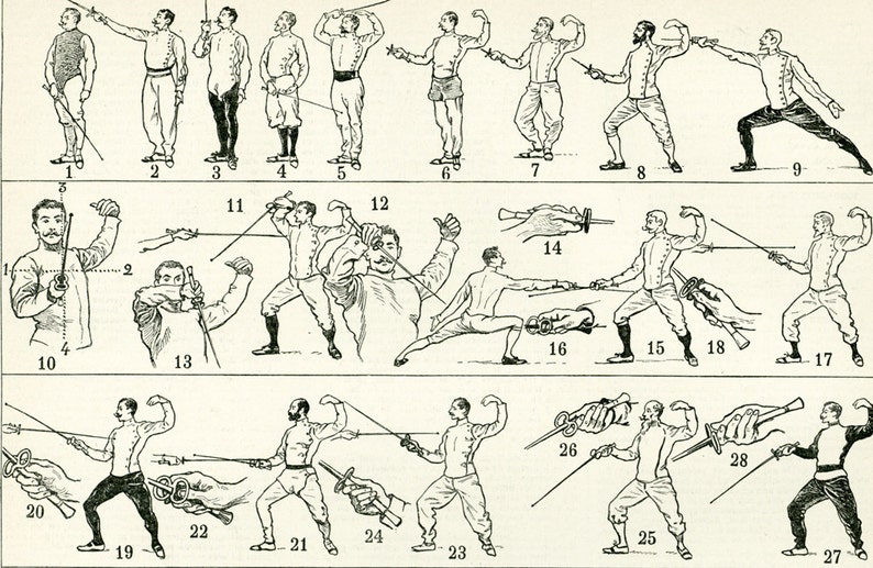 1897 Fencing Sabre Singlestick Foil Weapon Antique Large Size Etsy