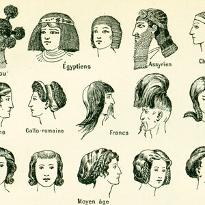 1897 Hairstyle Hairs fashion Antique large Size | Etsy