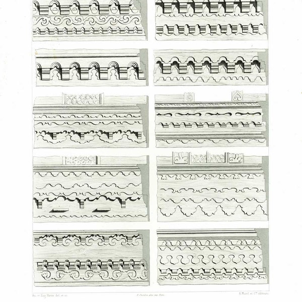 1861 Plans Chalet d'Alpage Suisse Canton de Berne Architecture Gravure Lithographie Illustration