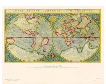 お値下げ　西洋古地図　１７世紀　G.メルカトル　「PICARDIAピカルディア」 西洋古地図 17世紀 G.メルカトル 「PICARDIAピカルディア