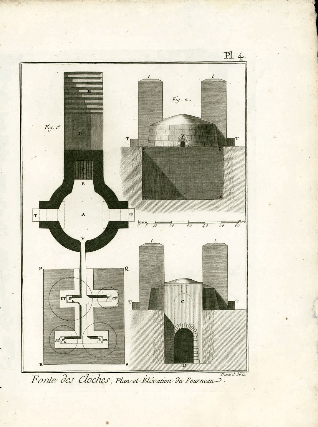1783 Bell Bellfounding Casting Campanology Large Antique Print ...