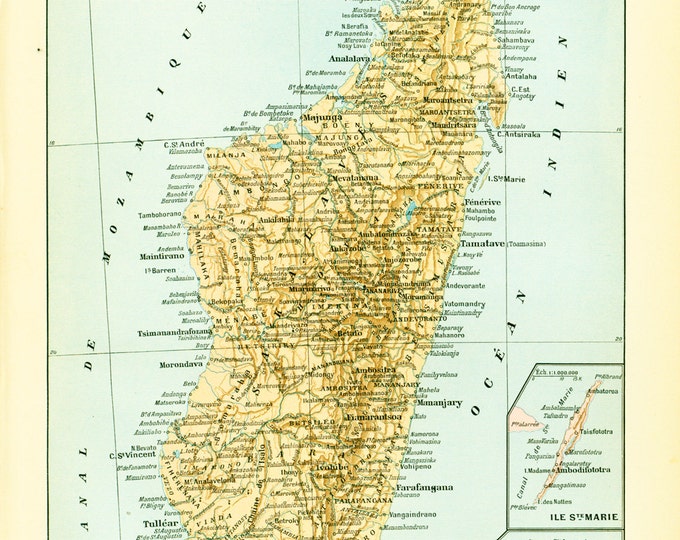 Физическая карта мадагаскара на русском