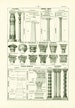 1930 Ornament Art Capitals Architecture Doric Order Roman column Antique Print Larousse 115 YEARS OLD 