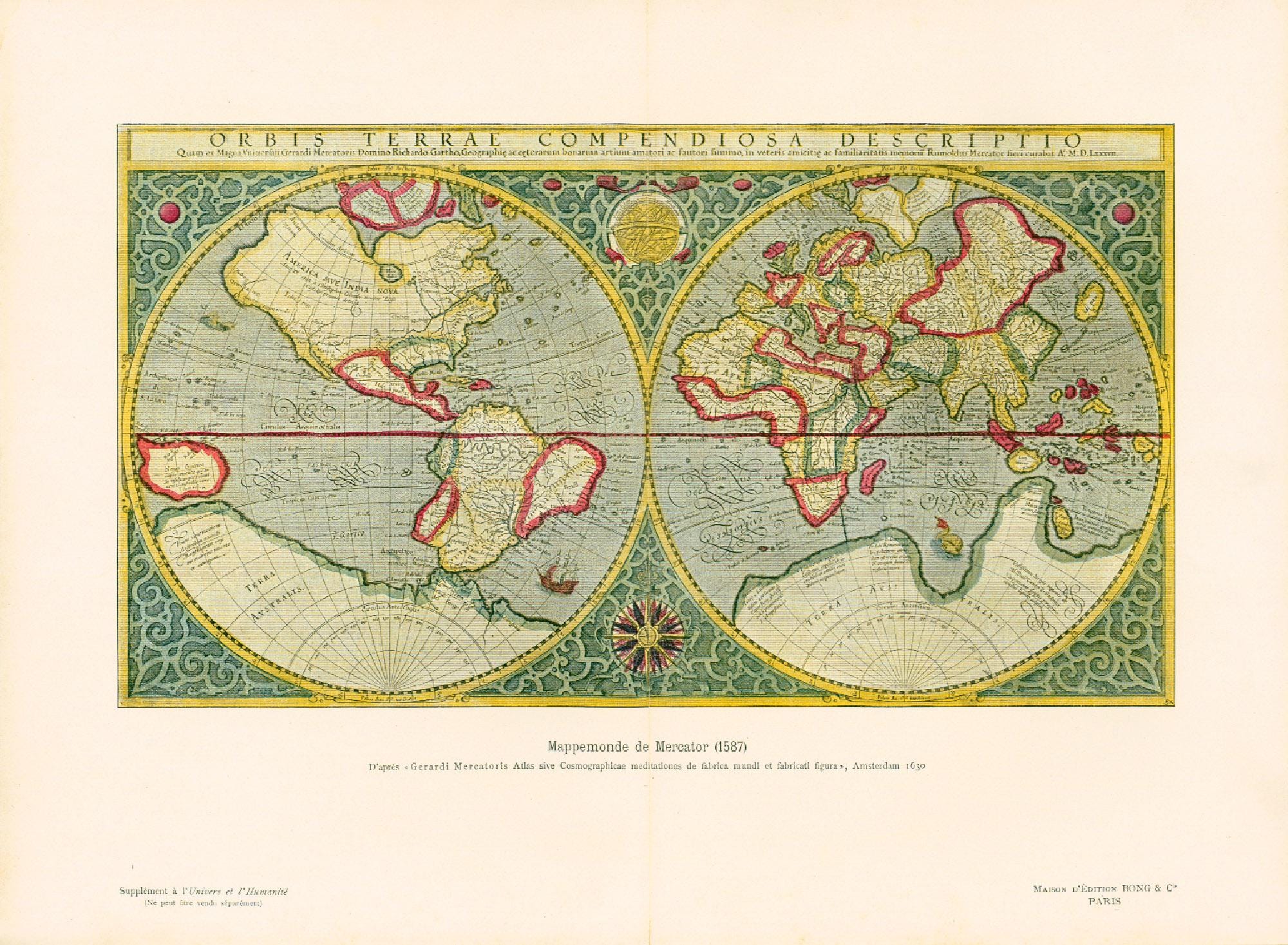 西洋古地図　世界全図　1796年　B.ベイカー「メルカトル図法による世界図」 西洋古地図 世界全図 1796年 B.ベイカー「メルカトル図法による