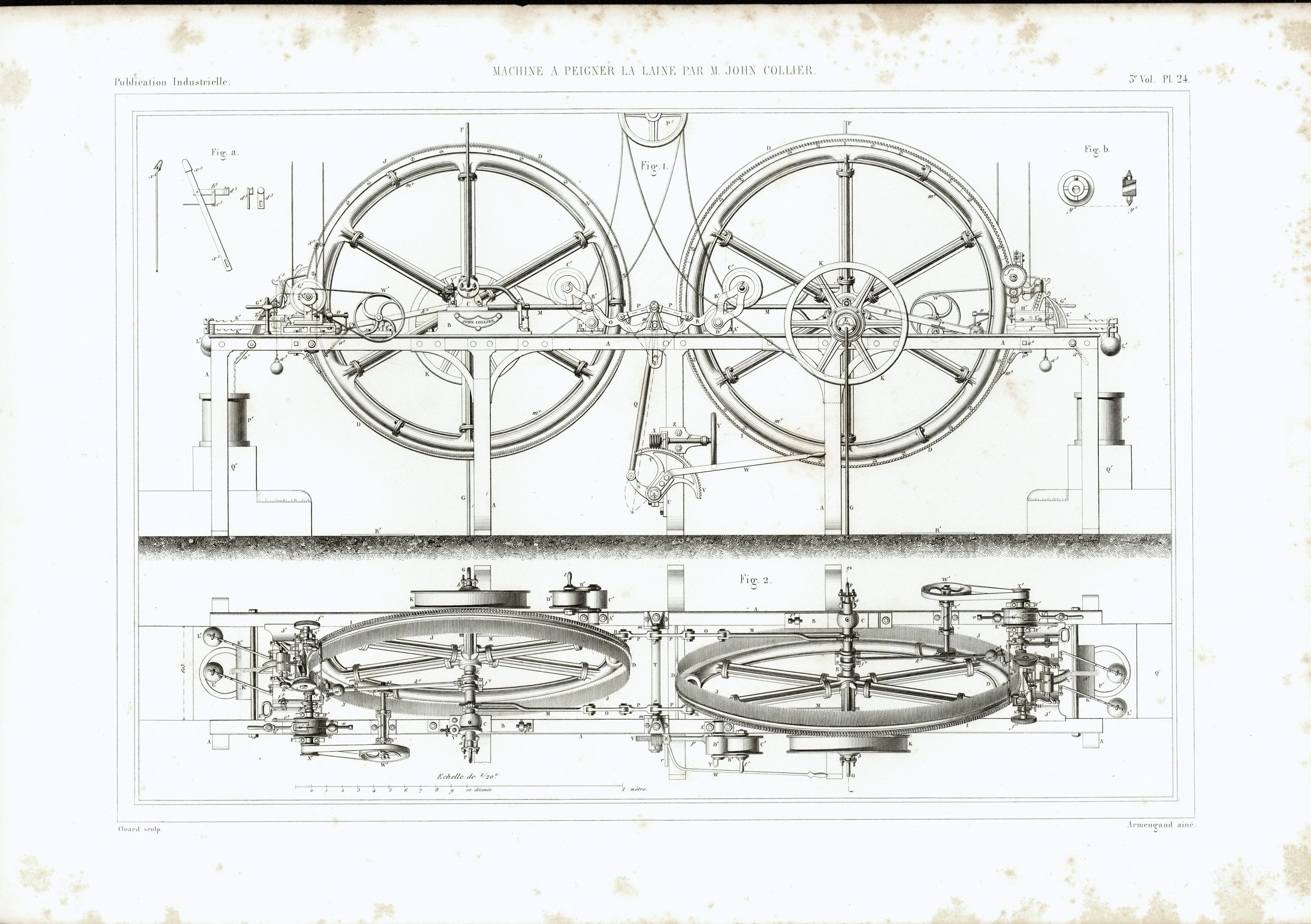 1843 Pläne Wolle Kämmmaschine. Gravur ehemalige | Etsy