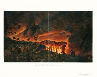 1908 Eruption Mount Vesuvius - Volcanology - Earth Science wall art