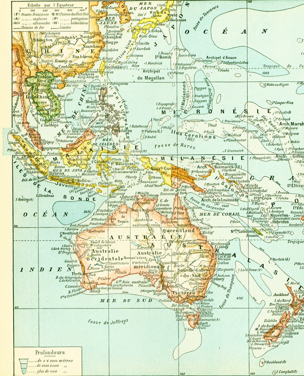 Pacific ocean map - Etsy Nederland, حجم الصورة 1000x1236