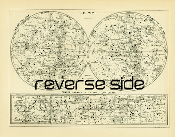 1897 Vintage Sky Map. Constellation. Southern Hemisphere 1897 Vintage Sky Map. Constellation. Southern Hemisphere