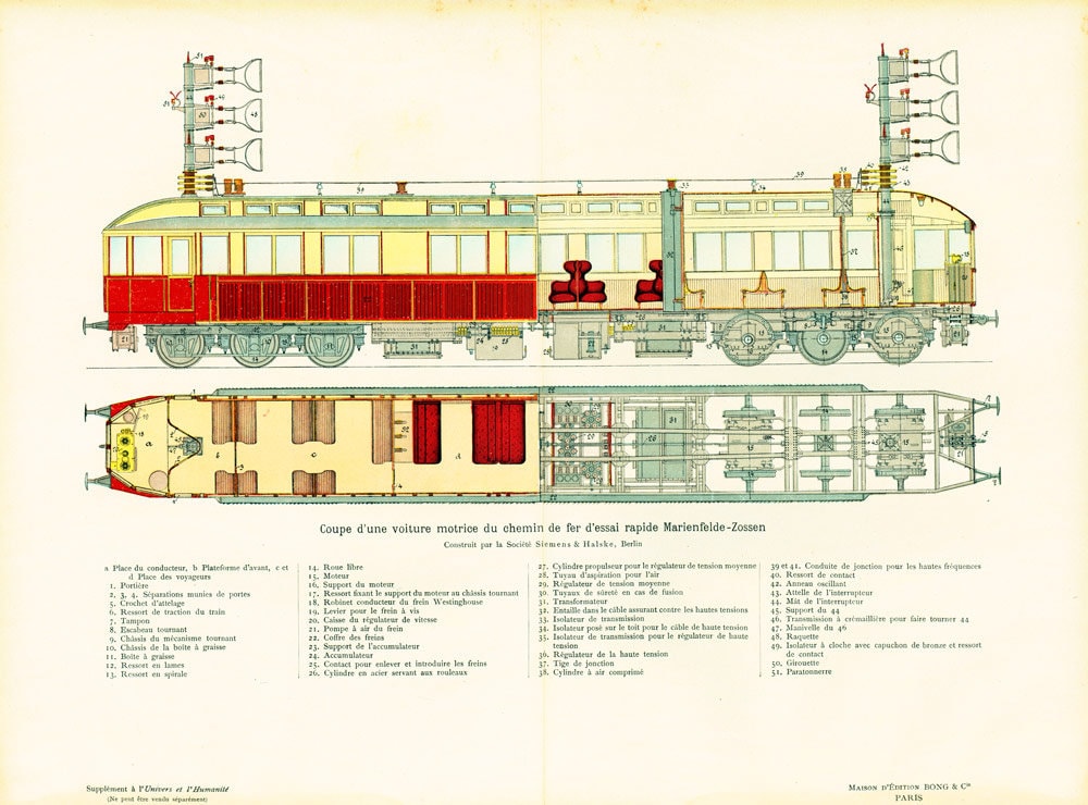 格安SALEスタート！ Antique 1908 Locomotive Bahn Deutsche Berlin Print. Patent 趣味・スポーツ・実用
