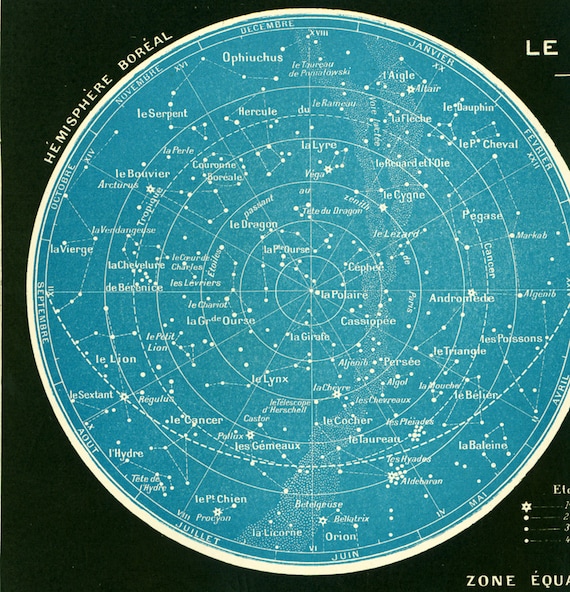 1897 Vintage Sky Map. Constellation. Southern Hemisphere 1897 Vintage Sky Map. Constellation. Southern Hemisphere
