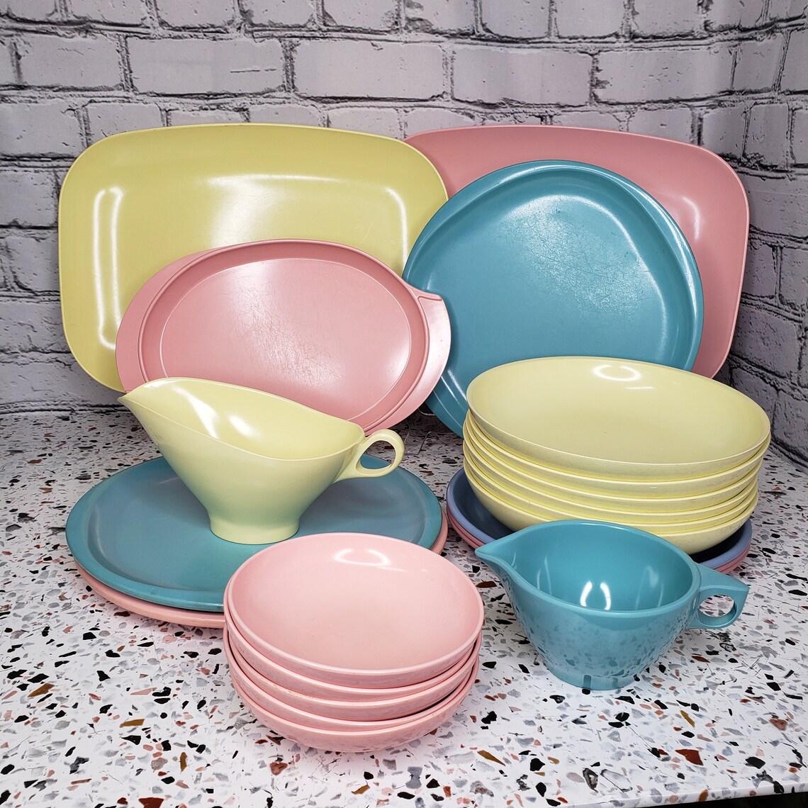 6 Boonton Ware yellow melamine bowls Set of Six Vintage Etsy