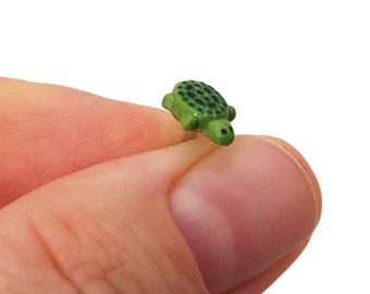 Tiny Polymer Clay Turtle Pin, Handcrafted Gift