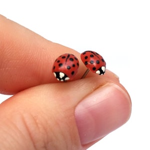 Ladybug Earrings, Best Selling Items, Earrings Studs, Titanium Earrings, Stud Earrings, Hypoallergenic Earrings, Unique Earrings, Ears Stud,