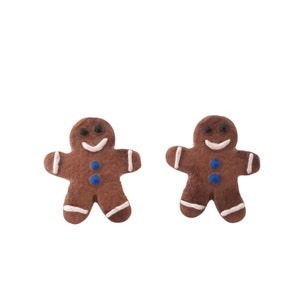 Gingerbread Man Cookie Earrings, Christmas Earrings, Fun Earrings, Cute Earrings, Christmas Cookies, Christmas Gifts, Holiday Earrings,