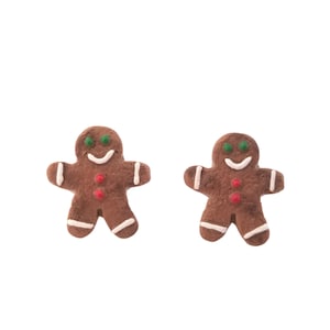 Gingerbread Earrings, Gingerbread Boy, Christmas Earrings, Holiday Earrings, Christmas Stud Earrings,