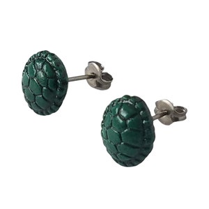 Turtle Shell Polymer Clay Stud Earrings, Fun Unique Earrings