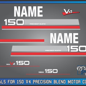 Yamaha 150hp Precision Blend Outboard Engine Replacement Die-Cut Stickers