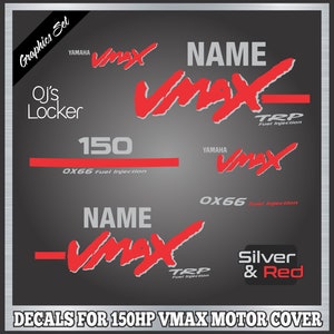 Yamaha VMAX TRP OX66 150HP Outboard Engine Replacement Die-Cut Stickers