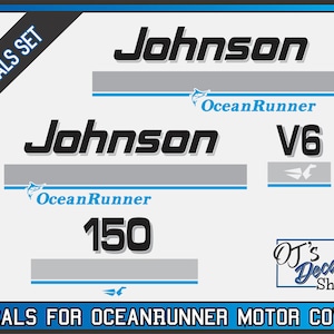 Johnson OceanRunner 150HP Outboard Engine Replacement Die-Cut Stickers