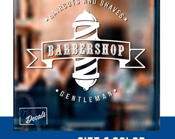 Business Front Signs, Storefront Lettering, Window Signage, Barbershop Window Decals, Custom Shop Window Sign, Style 2