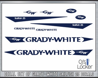 Grady-White Sailfish 25 Hull Replacement Decals Set