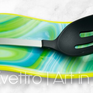 Swirled Lime & Green Spoon Rest