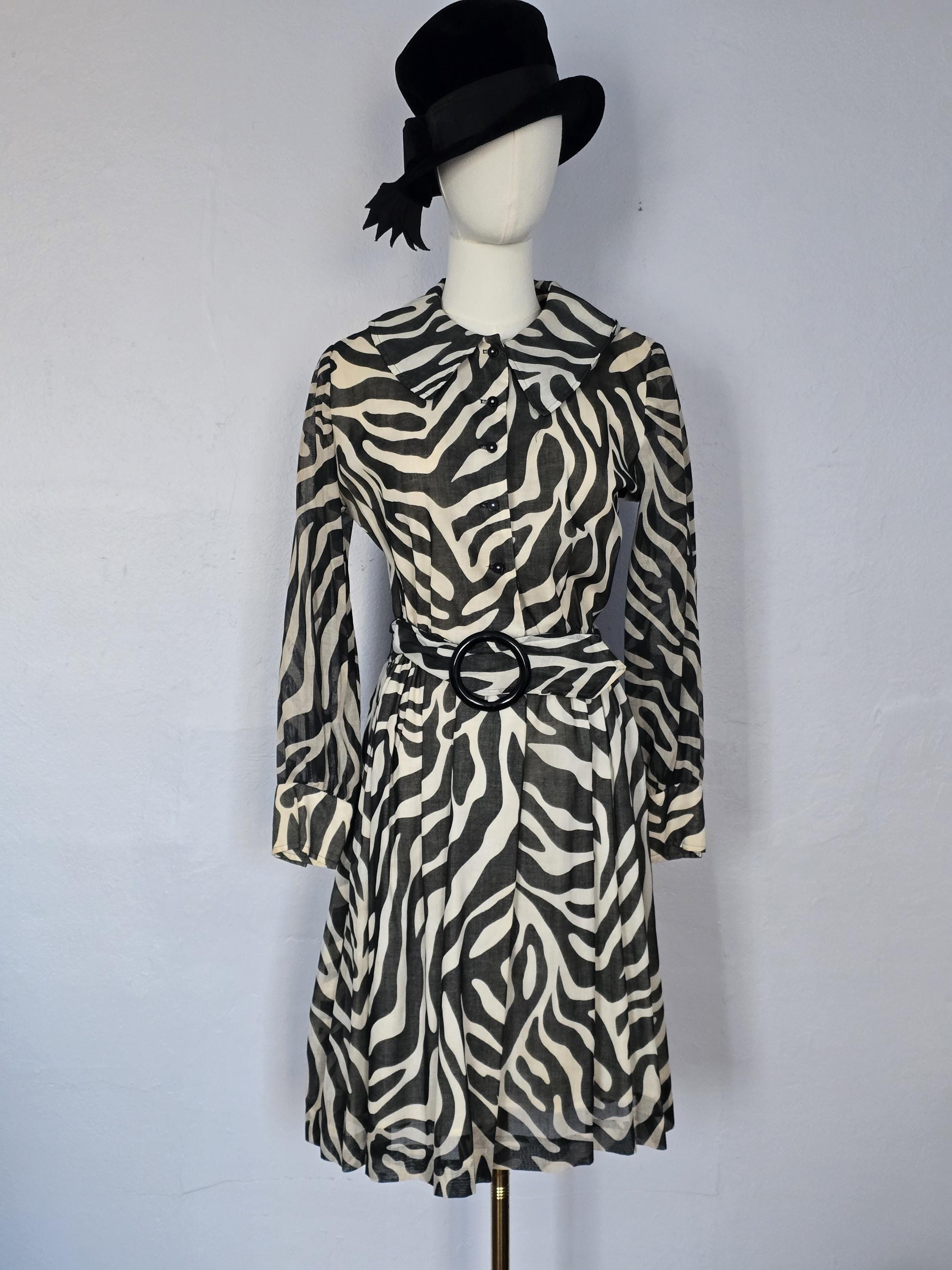 Long Sleeve Zebra Dress - Etsy