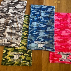 Custom Neck Gaiter - Custom Birthday or Event Favor 10” x 19”