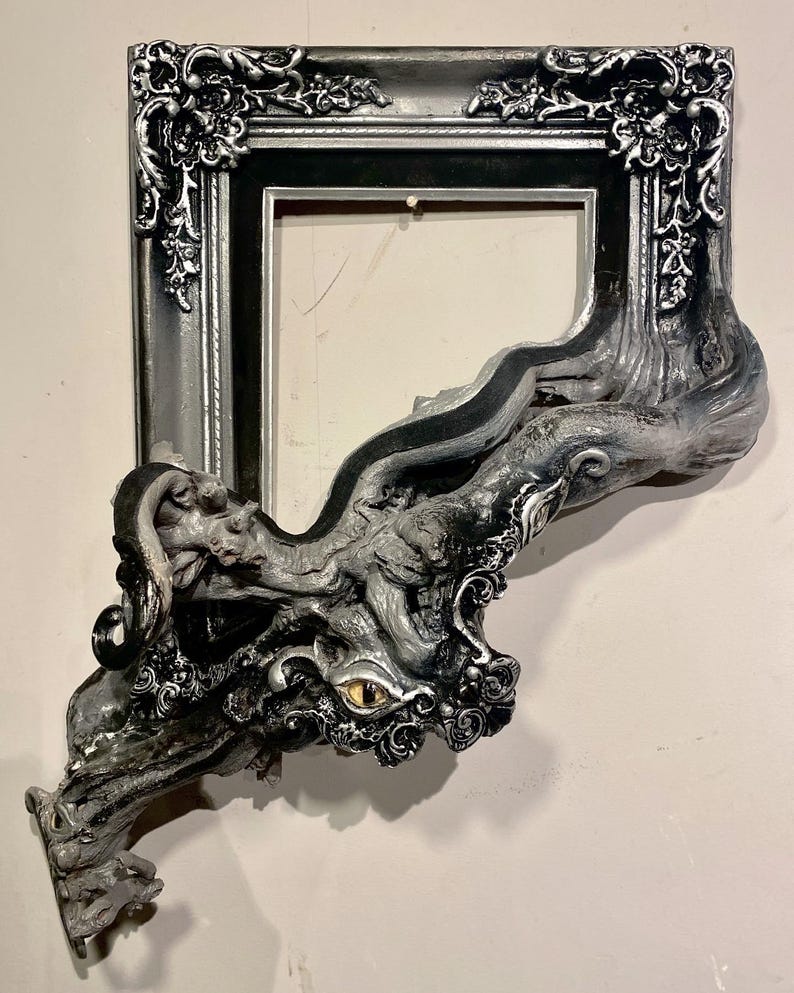 Custom Handcrafted Driftwood and Vintage Frame Wall Art | Nature ...