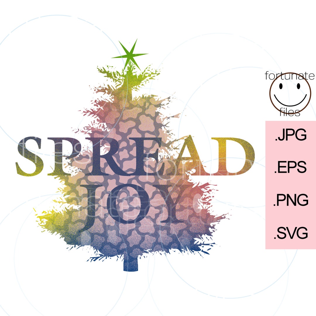 Spread Joy Christmas Clipart SVG JPG PNG Eps Cut File for Etsy