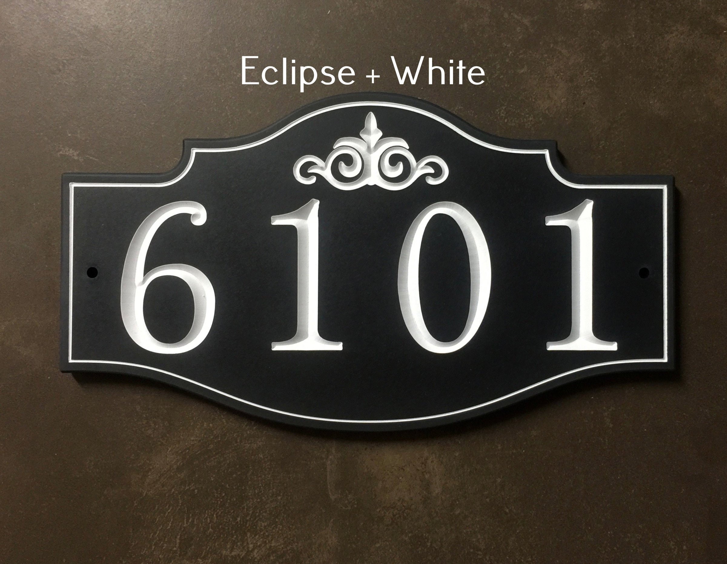 Victorian Address Sign Engraved designer house numbers. Etsy