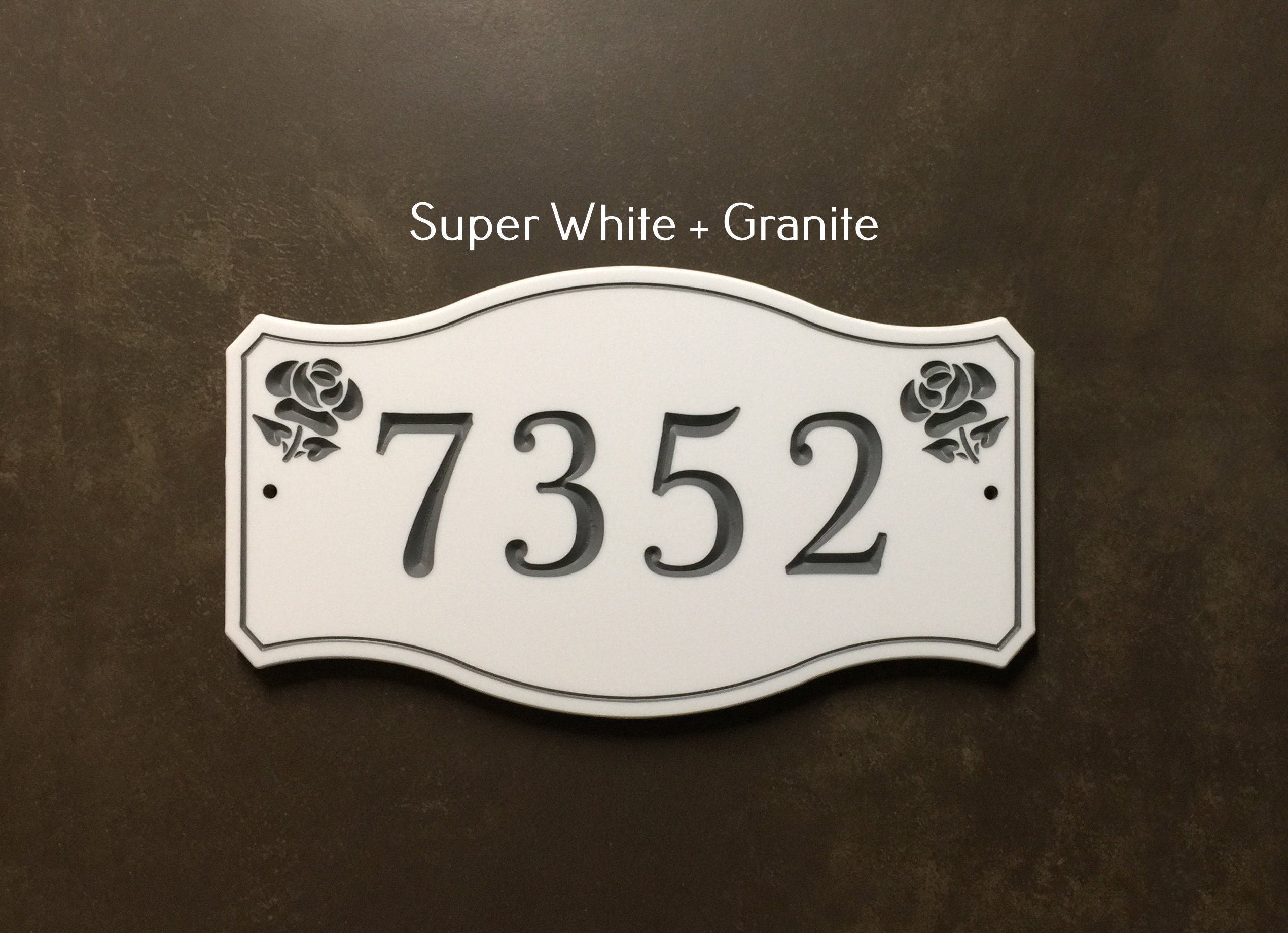 Cottage Address Sign Engraved designer house numbers. Choice Etsy