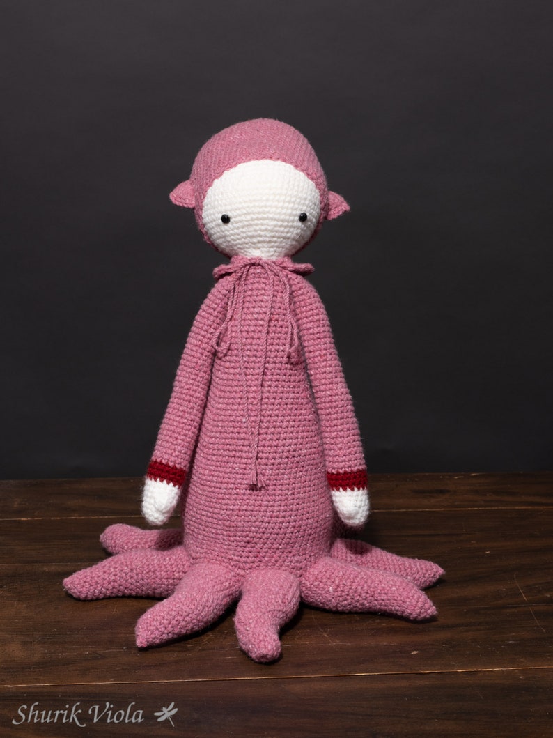 Crocheted toy amigurumi Lalylala Oleg the octopus image 3