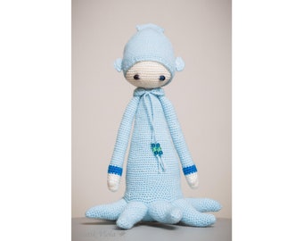 Crocheted toy amigurumi - Lalylala Oleg the octopus