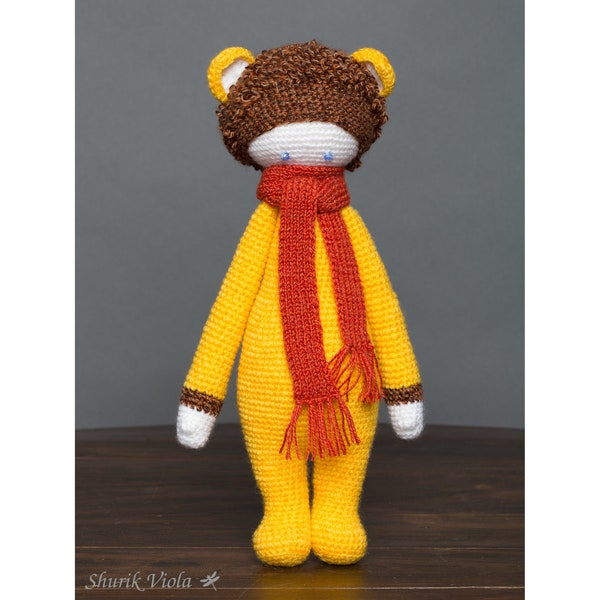 Peluche en crochet Lalylala Loni le lion