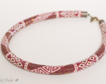 Ethnic seed bead necklace