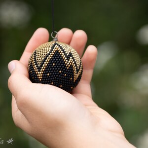 Boule de Noël en perles de rocaille image 4