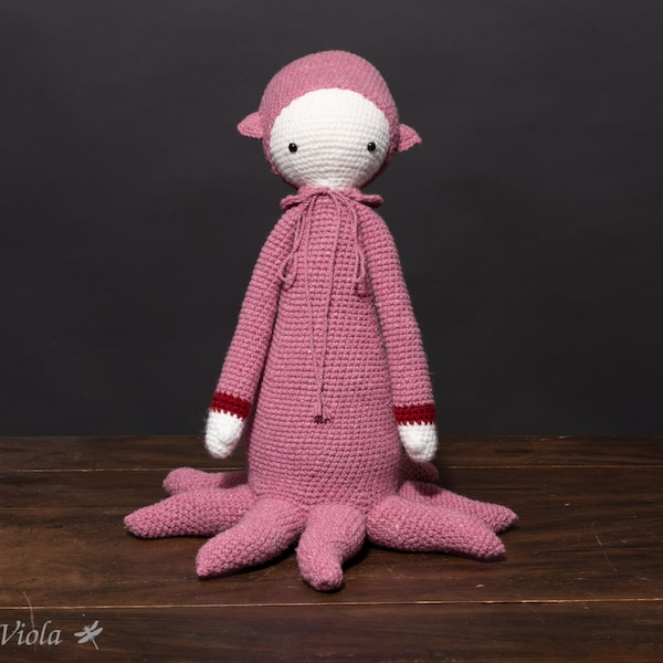 Juguete amigurumi de ganchillo - Lalylala Oleg el pulpo