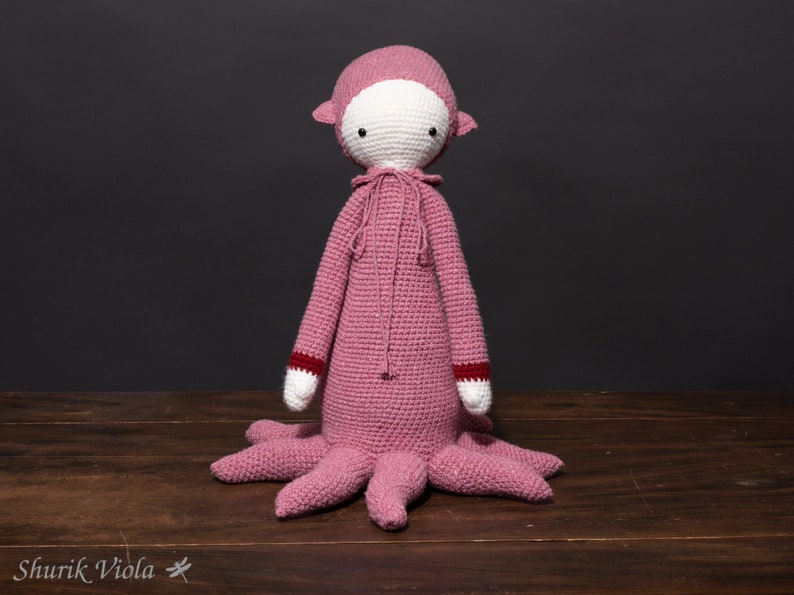 Crocheted toy amigurumi Lalylala Oleg the octopus image 1
