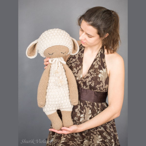 Big crocheted doll Lalylala Lupo the Lamb