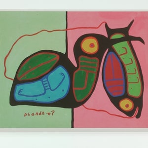Cartão A Coleção Norval Morrisseau - Vida na Lagoa Art