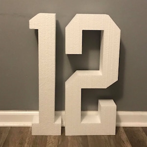 Two Large Light Up Flashing Numbers | Large Foam Numbers | Set of Large Numbers | Styrofoam Letters | Large Foam Letter | Oversize Numbers