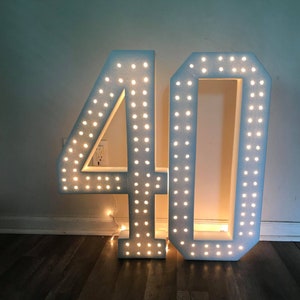 Light-Up Numbers | Large Foam Numbers | Set of Large Numbers | Light-Up Number 40| Large Foam Letter | Light-Up Letters