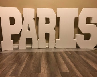 Five Giant Foam Letters | 5 Set of Large Letters | Styrofoam Letters | Large Foam Letters for Birthdays