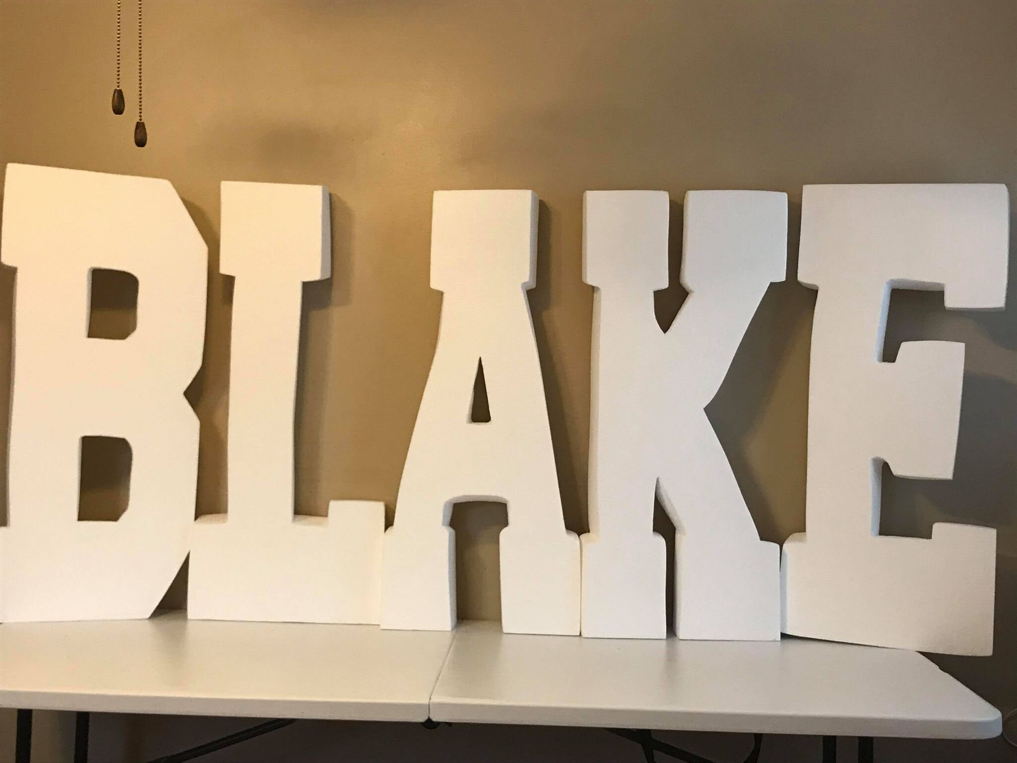 Five Giant Foam Letters 5 Set of Large Letters Styrofoam Etsy