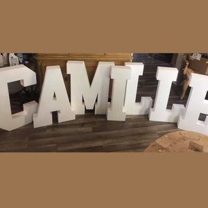 Seven Standing Foam Letters | 7 set of Foam Letters | Styrofoam Letters | Large Foam Letters