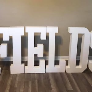 Six Large Standing Foam Letters | 6 Set of Foam Letters | Styrofoam Letters | Large Foam Letters