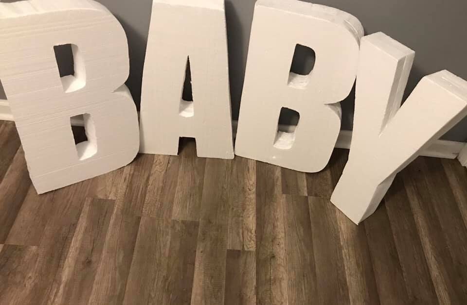 Four Huge Foam Letters 4 Set of Standing Foam Letters Etsy