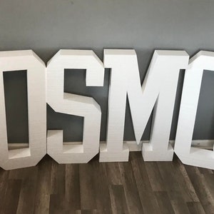 Eight Standing Foam Letters |8 Set of Letters | 8 Custom Foam Letters | Styrofoam Letters | Large Foam Letters